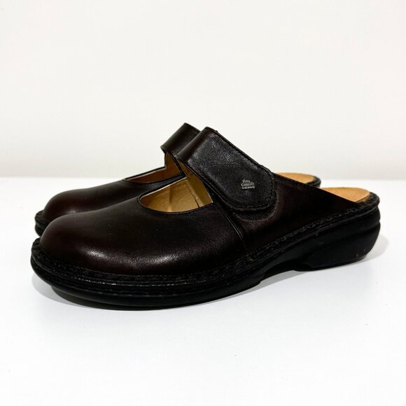 Finn Comfort Shoes - Finn Comfort Womens Stanford Clog Brown Leather Size 37 EU / 6.5 US